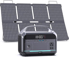 DaranEner Portable Power Station 600W with Solar Panel 80W, 288Wh LiFePO4 Battery Backup w/2 AC Outlets, 1.7H Fast Charging Solar Generator for Camping, RV Travel, Home Emergencies