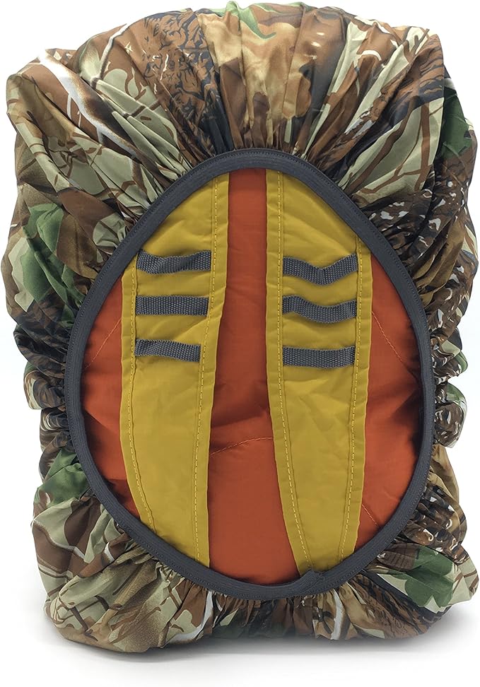 Silfrae Waterproof Rucksack Cover Backpack Rain Cover 30L-100L for Travel Climbing Hiking (Leaf Camo, 40L-50L)