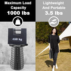 ALEVMOOM Upgraded 19.7" Portable Telescoping Stool,XXL Collapsible Stool with Cushion,Capacity 1000lbs Heavy Duty Retractable Folding Chair for Adults for Camping Fishing Hiking BBQ