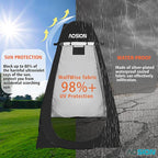 AOSION Privacy Shower Tent,Pop Up Changing Tent,Camp Bathroom Changing Dressing Room,Sun Sunshade Canopy Outdoor Rain Shelter for Camping Hiking Beach Picnic Fishing. (Black)