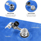 Inflatable Wedge Pillow, Portable Travel Wedge Pillow, Fast Inflation & Deflation Inflatable Wedge Pillows for Travel, Blow Up Sleeping Back Knee Bed (Blue)