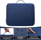2-Pack Stadium Seat Cushions for Bleachers – Waterproof 2.8" Extra Thick for Long Sitting Hours, Portable Bleacher Cushions, Lightweight Stadium Seat Pads, Suitable for Outdoor Use (Dark Blue)