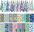 Redbaker 16 Packs 59 x 28 inches Oversized Mixed Style Beach Towel Bulk Extra Large Pool Towels Set Microfiber Quick Dry Swim Towel Blanket for Women Men Adult Bath Travel(Fresh Colors)