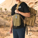 PAVILIA Extra Large Tactical Toiletry Bag for Men, Travel Hygiene Bag, Military Gear Dopp Kit, Molle Accessories Pouch, Shaving Grooming Essentials Gym Bathroom Shower Toiletries Tool EDC, Tan XL