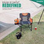 SUNNYFEEL Camping Directors Chair, Heavy Duty,Oversized Portable Folding Chair with Side Table, Pocket for Beach, Fishing,Trip,Picnic,Lawn,Concert Outdoor Foldable Camp Chairs