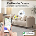 Air Tracker Tag (4 Pack) - Apple MFi Certified & IP67 Waterproof | Works with Apple Find My Network (iOS) to Track Keys, Wallet, Luggage & More