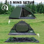 2 Person Backpacking Tent, Waterproof Windproof Two Person Tent, Lightweight Easy Setup 2 Man Tent for Camping Hiking Cycling