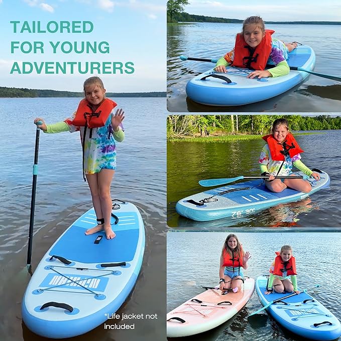 Niphean（Ultra-Light）Inflatable Paddle Board with (Beginner Friendly) StabilTrac Fin and Durable SUP Accessories, 10' Stand Up Paddle Boards for Adults & Youth, Versatile Yoga Paddle Board, Gift Ideas