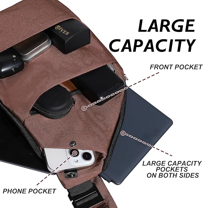 Anti Theft Crossbody Travel Bags for Women Men Cross Body Slim Sling Handbags with S Hook Antitheft