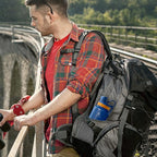 IDEUS Insulated Stainless Steel Water Bottle with 2 Leak-Proof Lids, Thermal Water Flask for Hiking Biking, 32oz, Bright Blue