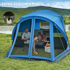 Tents for Camping 6/8/10 Person Camping Tent with Screen Porch, Weatherproof Large Cabin Tent with Rainfly and Carry Bag, Family Tent for Outdoor Camping and Backyard