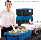 METRO Mightylite ML180-BU Top-Load Insulated Food Carrier - Professional-Grade Multipurpose Pan Carrier, Insulated Cooler and Catering Food Warmer - 30 qt or 3 Pan Capacity - Blue