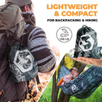 Foxelli Camping Hammock - Lightweight Portable Hammock, Easy Setup with Tree-Friendly Ropes & Steel Carabiners, Heavy Duty Parachute Nylon for Indoors and Outdoors