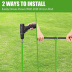 Lasnten 6 Pcs 30 Inch Heavy Duty Ground Anchor Spiral Blade Earth Anchor Kit Metal Anchor Hook Beach Sand Stakes Camping for Securing Animals, Shelters, Tents, Canopies (Light Green)