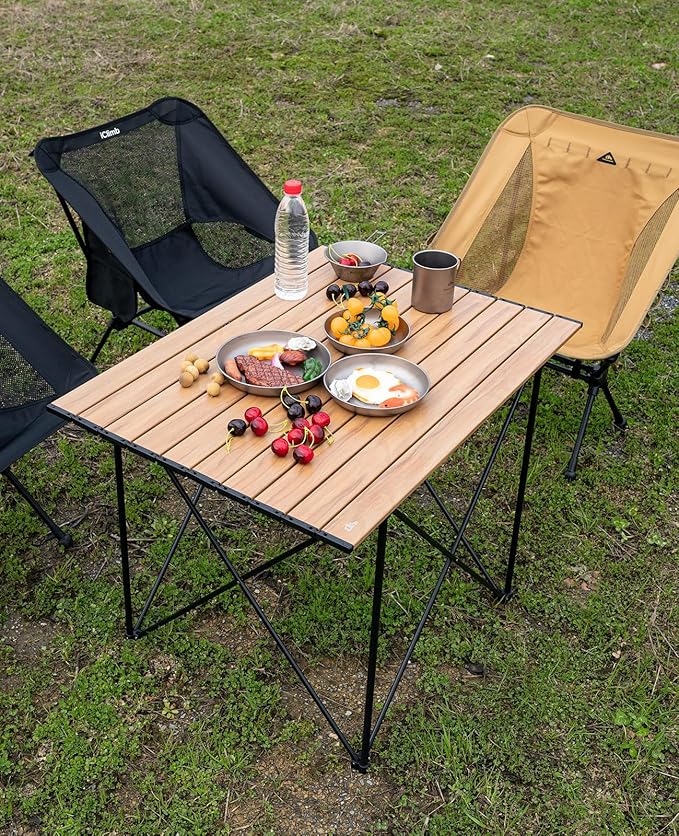 iClimb Ultralight Compact Camping Folding Table with Carry Bag (Reinforced Nature - XL)
