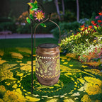 Solar Lanterns Outdoor Waterproof with Shepherd Hook, Hummingbird Garden Decor Solar Lights Outdoor, Birthday Gifts for Women, Mom, Gardens, Yards