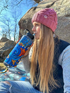 Epic Water Filters Nalgene OG Water Bottle with Filter, USA Made, BPA Free, Removes 99.99% Tap Water Contaminants, Forever Chemicals, American Rivers Art, 48 oz