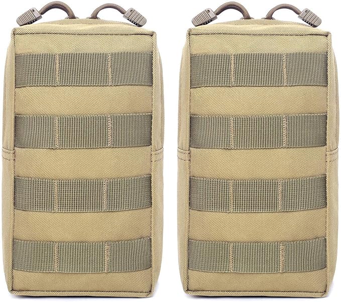 Tacticool 2 Pack Molle Pouches - Tactical Compact Water-Resistant EDC Pouch