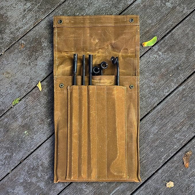 BATTLBOX Bushcraft Grill Set, Steel Campfire Cooking Grate Swivel Grill For Outdoor BBQ Open Fire, Packable Campfire Cook Set, Heavy Duty Open Fire Swivel Camping Cooktop, Canvas Bag