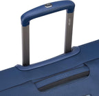 DELSEY PARIS Helium DLX Softside Expandable Luggage with Spinner Wheels, Navy Blue, Checked-Large 29 Inch