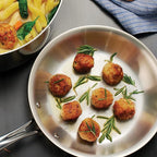 Tramontina Boston Tri-Ply Clad Stainless Steel 8-Inch Small Frying Pan, Induction-Ready Skillet, Dishwasher-Safe, NSF-Certified, Made in Brazil