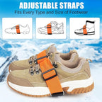Ice Cleats Mid-Sole Snow Traction Cleats Crampons for Shoes and Boots Easily Rotate Non Slip Ice Grippers Shoes Boots Cleats for Winter Walking on Snow Ice Men Women