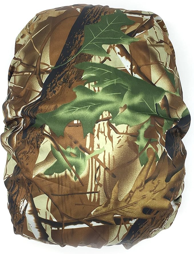 Silfrae Waterproof Rucksack Cover Backpack Rain Cover 30L-100L for Travel Climbing Hiking (Leaf Camo, 40L-50L)
