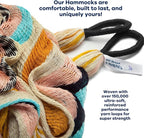 Handwoven Hammock by Yellow Leaf Hammocks - Double Size, Fits 1-2 PPL, 400lb max - Weathersafe, Super Strong, Easy to Hang, Ultra Soft, Artisan Made - Color: Desert Multicolor