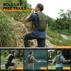 MARCHWAY Tactical Molle Hydration Pack with 2.5L TPU Water Bladder, Compact Yet Spacious Military Backpack for Hiking, Cycling, Backpacking, Hunting, Running