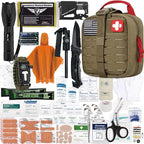 Everlit Survival Upgraded Survival First Aid Kit Emergency Gear Trauma Kit with 1000D Nylon Laser Cut Tactical EMT Pouch for Outdoor, Camping, Hunting, Hiking, Earthquake, Home, Office