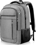 Travel Backpack, Extra Large 45L Travel Backpack for Men & Women, Expandable Laptop Bag, Water Resistant Computer Backpack Fits 18.4 Inch Laptop, Lightweight Daypack for Flight, Grey
