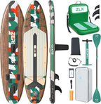 ZLX Inflatable Stand Up Paddle Board, 10'6" SUP Non-Slip Stable Deck Pad, Unique Center Fin, Premium Accessories, Portable Paddleboard for Adults, Beginners, All Skill Levels