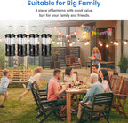 Etekcity Camping Lanterns for Power Outages 4 Pack, Flashlight for Camping Essentials, Survival Kit and Gear, Hurricane Preparedness Items, Emergency Led Battery Operated Lights, Black