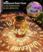 Nacome Flamingo Solar Lantern for Garden Decor: Waterproof Hanging Metal Decoration with LED Lights for Yard Lawn Porch Patio Landscape Pathway – Birthday Gifts for Mom Grandma Women