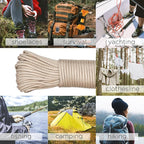 TECEUM 5/32" Paracord Rope 1000 – 1000ft / 200ft / 100ft / 50ft – Tactical Parachute Cord 4mm – 45+ Colors – Nylon String for Survival & Camping Gear – Stripe Cord for Survival – Utility Rope