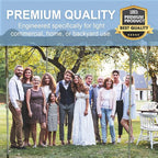 Party Tents Direct 20’ x 20’ Weekender Canopy Pole Tent, Indoor and Outdoor Heavy Duty Easy Up, 80 Person Capacity Tent for Parties, Weddings, and Events, Commercial and Residential Use, PVC White Top