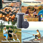 Upgraded Portable Folding Stool, Camping Retractable Seat for Adults Outdoor, Travel, Barbecue, Fishing, Waiting in Line Lightweight Chair 2022 Second Generation (Black 2 Pack)