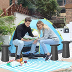 Upgraded Collapsible Stool with Adjustable Strap,Lightweight Folding Stool,Load Capacity 400lbs,Retractable Camping Stool Portable Folding Chair or Travel Footrest for Outdoor Fishing Hiking BBQ