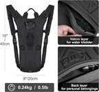 3L Water Backpack for Hiking, Water Hydration Backpack for Running, Tactical Hydro Backpack with 3L Water Bladder, Hydration Packs for Festivals Rave