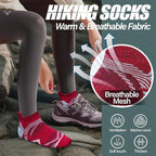 ANTSANG 6 Pairs Merino Wool Ankle Hiking Running Socks Compression Thick Cushion Breathable No Show Socks for Men Women