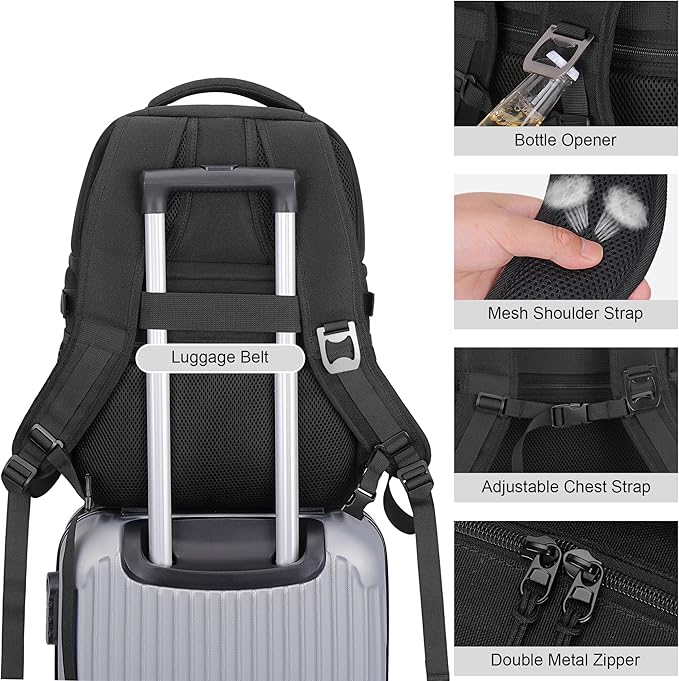 Insulated Double Deck Cooler Backpack for Men Women, 36 Cans Large Leakproof Cooler Bag for Camping, Hiking, Picnic, Fishing, Beach, Travel