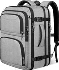 Travel Backpack for Men, Expandable Carry on Backpack, TSA 17.3 inch Laptop Bag Flight Approved, Lightweight Business Luggage Bag, Travel Gifts for Men Women, Grey