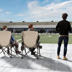 TIMBER RIDGE Oversized Folding Camping Chair High Back Heavy Duty for Adults Support up to 500lbs with Cup Holder, Side Pocket Cooler Bag 2 Pack