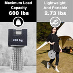 ALEVMOOM Upgraded Portable Collapsible Stool with Cushion, Telescoping Folding Stool for Adults, Lightweight Yet More Sturdy Capacity 600 lbs for Camping Fishing Hiking BBQ