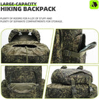 King'sGuard 100L Camping Hiking Backpack Molle Rucksack Military Camping Backpacking Daypack