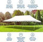 Party Tents Direct 20'x40' Canopy Tent, Weekender Canopy Pole Tent, Easy Up with Heavy Duty PVC White Top, 160 Person Capacity, Outdoor Canopies, Tents for Parties, Weddings & Events