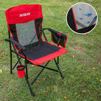 Camping Chair for Adults 350 LBS Support Camp Chair 2PCS with Breathable Mesh Back Fabric with Arm Rest Cup Holder and Portable Carrying Bag