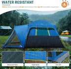 Tents for Camping 6/8/10 Person Camping Tent with Screen Porch, Weatherproof Large Cabin Tent with Rainfly and Carry Bag, Family Tent for Outdoor Camping and Backyard