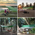 Forceatt 12x14FT Waterproof Camping Tarp with 2 Poles, Sun Shelter for Car, Tent, Hammock in Camping, Hiking, Backpacking, Garden and Traveling