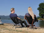 MARCHWAY Lightweight Folding Camping Chair, Portable Foldable Compact for Outdoor Camp, Travel, Beach, Picnic, Festival, Hiking, Backpacking, Supports 330Lbs (Black)